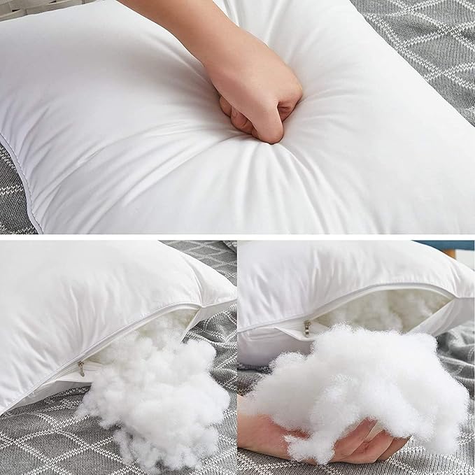 Leeden 28 x 28 Pillow Inserts (Set of 2) - Throw Pillow Inters with 100% Cotton Cover - 28 Inch Square Decorative Pillows for Sofa, Couch, Bed and Home Decor