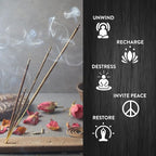 HEM Midnight Bloom Natural Masala Relaxing Incense Sticks - 12 Packets (15g Each)