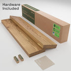 BAOBAB WORKSHOP Natural Wood Floating Shelves for Wall 36 Inches Long, Heavy Duty Wall Shelf for Bedroom, Solid Wooden Bathroom Shelf Large Kitchen Farmhouse, Oak Floating Shelf, 36W × 6.7D, Set of 2