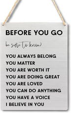 Ryeolo Positive Affirmations Wall Decor, Inspirational Wood Signs Wall Hanging for Classroom Kids Room Decor, Positive Affirmations for Kids, 7.8x10.2 Inches Wall Pediments