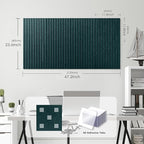 Large Cork Board for Office, 8 Pack Felt Wall Tiles with Slat Wall Paneling and Safe Removable Adhesive Tabs, Felt Bulletin Board Pin Board Cork Boards for Walls - Forest Green