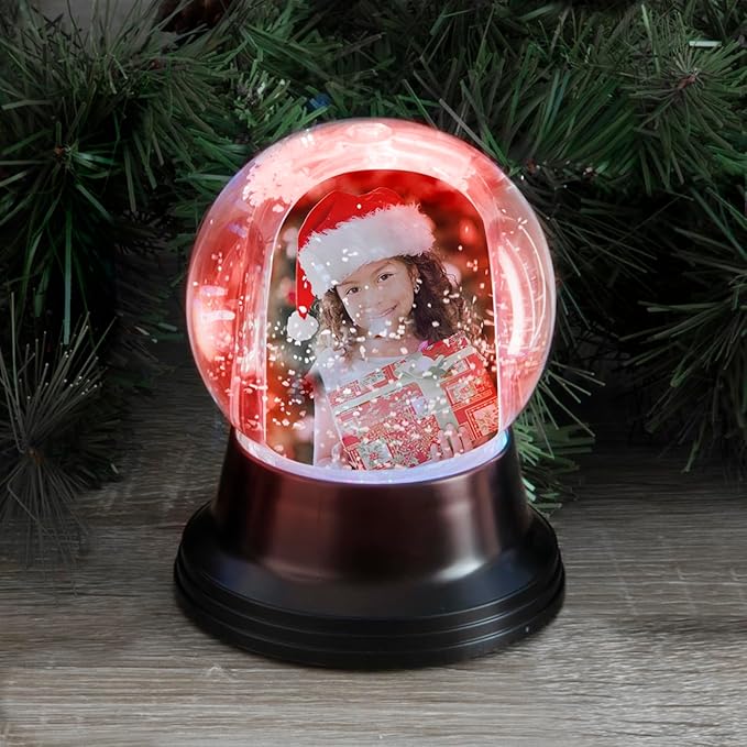 Neil Enterprises Inc. LED Light Up Mini Photo Snow Globe w/Black Base