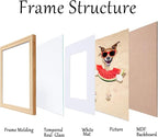 12x12 Picture Frame Natural,12 x 12 Frame with Mat for 8x 8,Rustic Wooden Frame 12x12 with Real Glass,Square 12 by 12 Frame Collage Gallery Frames Wall,Perfect Décor Gifts