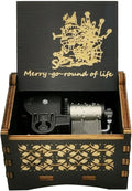 Howl's Music Box Moving Windup Music Box Merry Go Round of Life Castle Laser Musical Box for Men Women Birthday (56-EJ2 Windup)