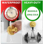4 Pack Suction Cup Wreath Hanger, 2025 New No Drill Suction Cup Hooks for Door Wreaths, Reusable Holder for Glass Window, Door, Fall, Halloween, Christmas, Welcome Sign(Gold)
