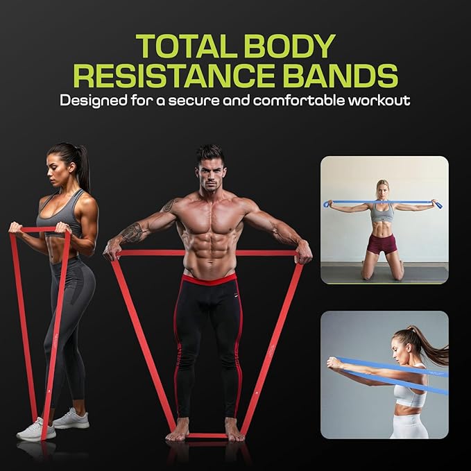 Fabric Resistance Bands for Working Out – 5 Strength Levels from Extra Light to Extra Heavy – Thick Workout Bands for Legs, Glutes, HIPS, Stretching, Strength Training with Storage Bag