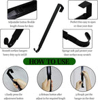 Tuzuaol Wreath Hangers for Front Door, Adjustable Wreath Hanger from 15 to 25 inch Over The Door Hooks Non-Scratch for Christmas Wreath Door Decor