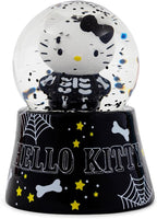 Sanrio Hello Kitty Black Skeleton Mini Light-Up Snow Globe with Swirling Glitter Display | 3 Inches Tall