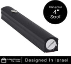A&S Mezuzot Alumium Mezuzah Case in Silver Shin Design Weatherproof Door Mezuza Judaica Art for Home Blessing (Black, 5 Inches)