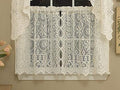 Sweet Home Collection Old World Style Kitchen Curtain 36" Tier Hopewell Cream