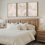 BINCUE Framed Neutral Beige Wall Art Modern Abstract Wall Decor Neutral Minimalist Artwork Modern Beige Wall Paintings Elegant Modern Art Prints for Living Room Bedroom Office 16x24 Inches Set of 3 Gift