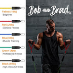 BOB AND BRAD Resistance Bands Set, Stackable Up to 125-150 lbs Workout Bands with Handles, Door Anchor & Ankle Straps - Heavy Duty Exercise Bands for Strength Training, Home Gym Fitness