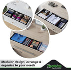 Drawer Organizer Clothes Set of 12 Black - Dresser Organizer For Nursery, Bedroom, Closet - Perfect Baby Clothes Organizer and Storage & General Nursery Organization or Dresser Drawer Organizers