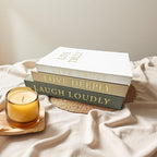 Aesthetic Decorative Books, Set of 3 Linen Fake Book Boxes, Faux Book Decor for Coffee Table, Bookshelf, Entryway Tables