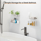 upsimples 4 Pack 15x6 Inches Acrylic Bathroom Shelves for Wall, Floating Bathroom Shelves Over Toilet, Storage Shelf for Toilet Paper, Towels and Toiletries, Clear