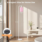 SIBRILLE Floor Lamp with Linen Shade, Dimmable Tall Standing Lamp with Remote Control & 3 Color Temperatures, Modern Floor Lamps for Living Room Bedroom Office Corner, 9W LED Bulb Included