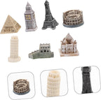 SUPVOX 7pcs Resin Architecture Model Miniature Building Sculptures Home Decor Vintage Design England Architectural Models