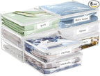 Kikerike Plastic Storage Bags with Easy-Glide Zipper, Pack of 8, Durable Clear Vinyl Zippered Storage Bags for Clothes Sweaters Comforters Blankets Sheets Bedding (14.2 x 12 x 3.2 Inch)