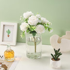 Large Hand Blown Sturdy Clear Cylinder Glass Vase, Centerpiece Flower Vase for Rose, Tulip, Boquets, Hurricane Candle Holder (2, 4"x7")