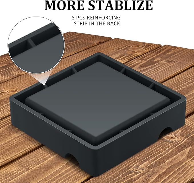 Cigar Ashtray,Silicone Outdoor Ashtray for Outside Patio Indoor,Large Cigar Rests Ash tray Outdoors,Unbreakable/Non-slip/Burn-resistant Ashtrays (Black)