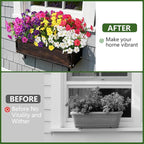 INQCMY Artificial Fake Flowers for Outdoor Spring Decoration,12 Bundles Faux Silk Colorful Morning Glory with Eucalyptus UV Resistant Realistic Fake Plants for Outside Planter Porch Patio Yard Garden