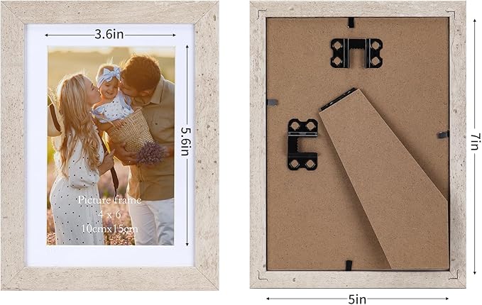 Lyeasw 5x7 Picture Frame 15 Pack, Display Pictures 4x6 with Mat or 5x7 without Mat, Beige Bulk Photo Frames for Wall or Tabletop