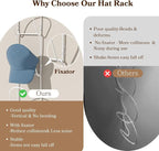 18 Pack Over The Door Hat Organizer for baseball caps | Multi-Functional Baseball Hat Rack for Closet | Wall Mounted Hat s torage organizer | 5 types of accessories cap holder stand w hooks ,White