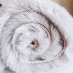 Ghouse Faux Rabbit Fur Round Rug 6ft Grey Round Rugs for Bedroom Decor Fluffy Area Rugs for Living Room, no-Shedding Carpet Sheepskin Washable Rug Rome Decor