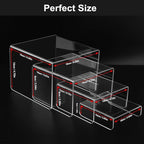 MerryNine Acrylic Risers 8 Pcs, Clear Risers Display Stand, Acrylic Display Risers, Risers for Display for Cupcakes, Figures, Retail, Collectible Figures, Cosmetics, Collectibles Display, Square
