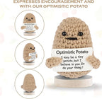 DAFURIET Mini Funny Crochet Doll with Card - 3 Inch Wool Potato for Cheer Up Gifts and Party Decorations