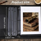 Amabro 24Pcs 3 Hole Magazine Binder Inserts Holders, 3 Ring Binder Strips Sheet Magazine Organizer Accessories Protectors Music Folder Paper Filebook Heavyweight Letter Size 11.81 x 1.14 Inch(White)
