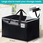 Extra Large Moving Boxes-Moving Bags with Zipper, Carrying Handles and Tag Pocket-Moving Supplies for Space Saving-Totes for Storage - for moving, Storage, Camping and Travel 125L-2 Pack