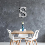 Qunclay 8'' Silver Crystal Diamond Bling Letters Crushed Diamond Decoration Wooden Glitter Letter with Screw and Hooks Rhinestone Gift for Wedding Y2k Mcbling Bedroom Wall Decor (Letter S)