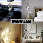 Pine & Linen Handmade Dream Catcher,Bohemian Style Car Rearview Mirror Hanging Charms Feather Pendant,Good Luck Charm for Car Accessories/Wall Hanging/Women/Gift(Black)