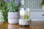 Candle Warmers ETC 2-in-1 Candle and Fragrance Warmer for Warming Scented Candles or Wax Melts and Tarts with to Freshen Room, Swirl