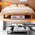 4 Pack Under Bed Storage Bags, 60L Foldable Clear Storage Containers with Handles, Dual Zippers for Comforter, Clothes, Bedding, Linen Sheets, Sweaters, Blanket Storage