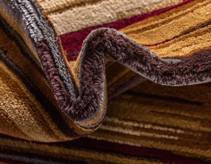 Unique Loom Barista Collection Area Rug - Icatu (9' x 12' Rectangle, Beige/ Brown)