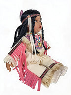 22" Collectible Native American (Indian) Vinyl Doll - VM221129 (Ratna)
