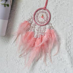 Dream Catchers for Cars,Boho car Decor,Small Feather Dream Catcher Hanging Car Deco Accessories for Women (Pink)