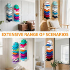 2 Pack Hat Organizer for Baseball Caps, Hat Rack for Wall Hold Up to 16 Hats, Hat Holder with Strong Adhesive and Screws, Hat Organizer Wall Mounted Hat Hanger Display for Door Closet Bedroom(A-White)