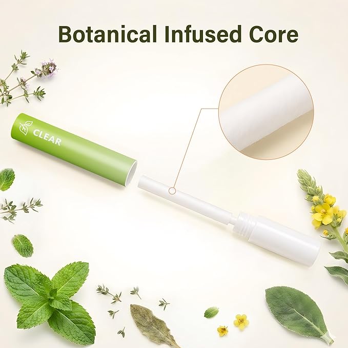 PUFFIAIR Botanical Fragrance Stick Set – Mullein, Thyme & Mint Botanical Scent, Plant-Based Personal Fragrance Accessory, Portable Non-Electric Design, 6 Sticks (2 Packs)