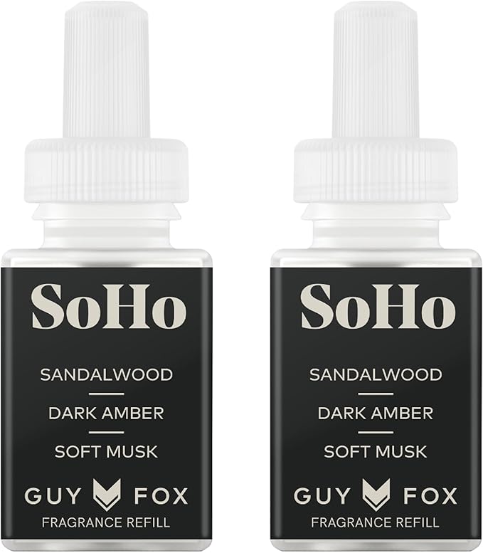 Pura & GUY FOX Home Scent Refill - Smart Home Air Diffuser - Long-Lasting Luxury Fragrance per Refill - Household & Apartment Essential - Clean Diffuser Fragrance - 2 Pack, SoHo