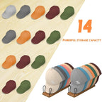 Hat Organizer for Baseball Caps 2 Pack, Premium Wood and Metal Design Hat Storage for Baseball Caps for 14Caps, Tabletop Hat Racks for Closet, Dresser, Entrance (2PCS, Walnut Color)