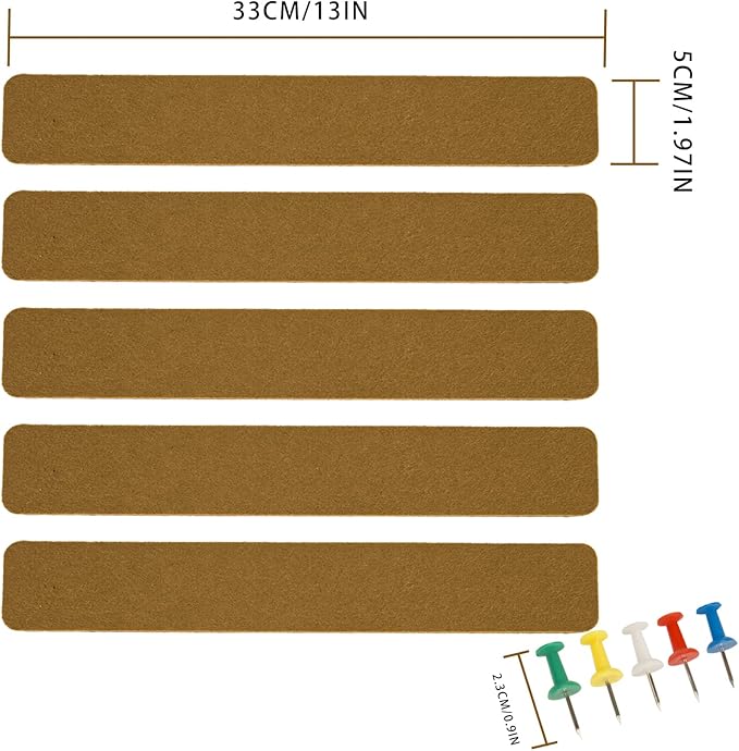 Bulletin Board Cork Board Cork Boards for Walls Cork Board for Office Pin Board Bulletin Boards for Walls (Brown)