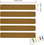 Bulletin Board Cork Board Cork Boards for Walls Cork Board for Office Pin Board Bulletin Boards for Walls (Brown)