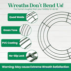 5-Pack 10 Inch Wire Wreath Frame – Round Metal Wreath Form with Ring Design for DIY Crafts, Floral Projects, and Home Decor – Dark Green Wire Frame for Christmas Holiday & Weddings