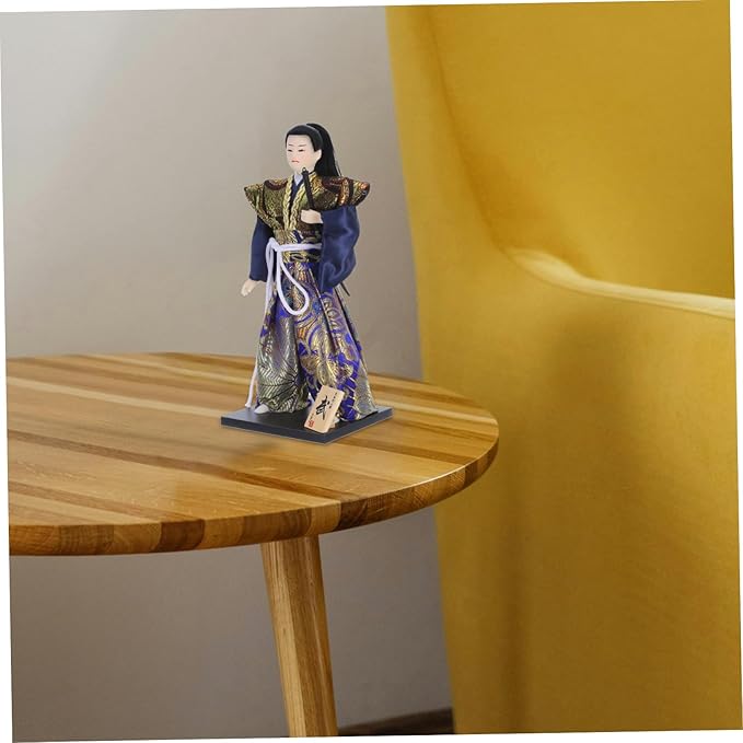 Japanese Samurai Doll 11.81 Inch Traditional Warrior Figurine Asian Collectible Desktop Ornament Japanese Culture Samurai Warrior Shelf Decor