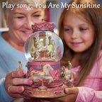 Carousel Music Box, Snow Globe Music Box, Carousel Horse Snowglobe with Light, Music Boxes for Girls, Gifts for Granddaughter
