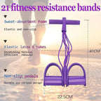 Multifunctional Pedal Resistance Band with Handle,6/8/10 Tubes for All Weights,Upgrade Heavy-Duty Stretch for Full Body Workouts.