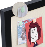 AKTOP 2-Pack Cork Board Bulletin Board 16x11 inch, Small Framed Corkboard with Linen for Wall, Hanging Pin Board Picture Board for Home Office Decor, Cute Vision Board with 25 Pushpins (Classic Black)